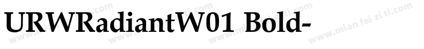 URWRadiantW01 Bold字体转换